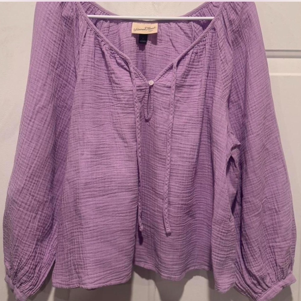 Universal Thread Lavender Gauze Top - image 5